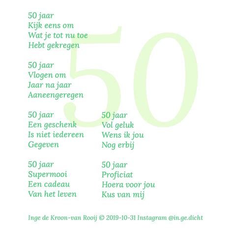 tekst verjaardag gedicht 50 jaar vrouw|De 100+ Beste 50 Jaar Teksten en Spreuken (Update Augustus。